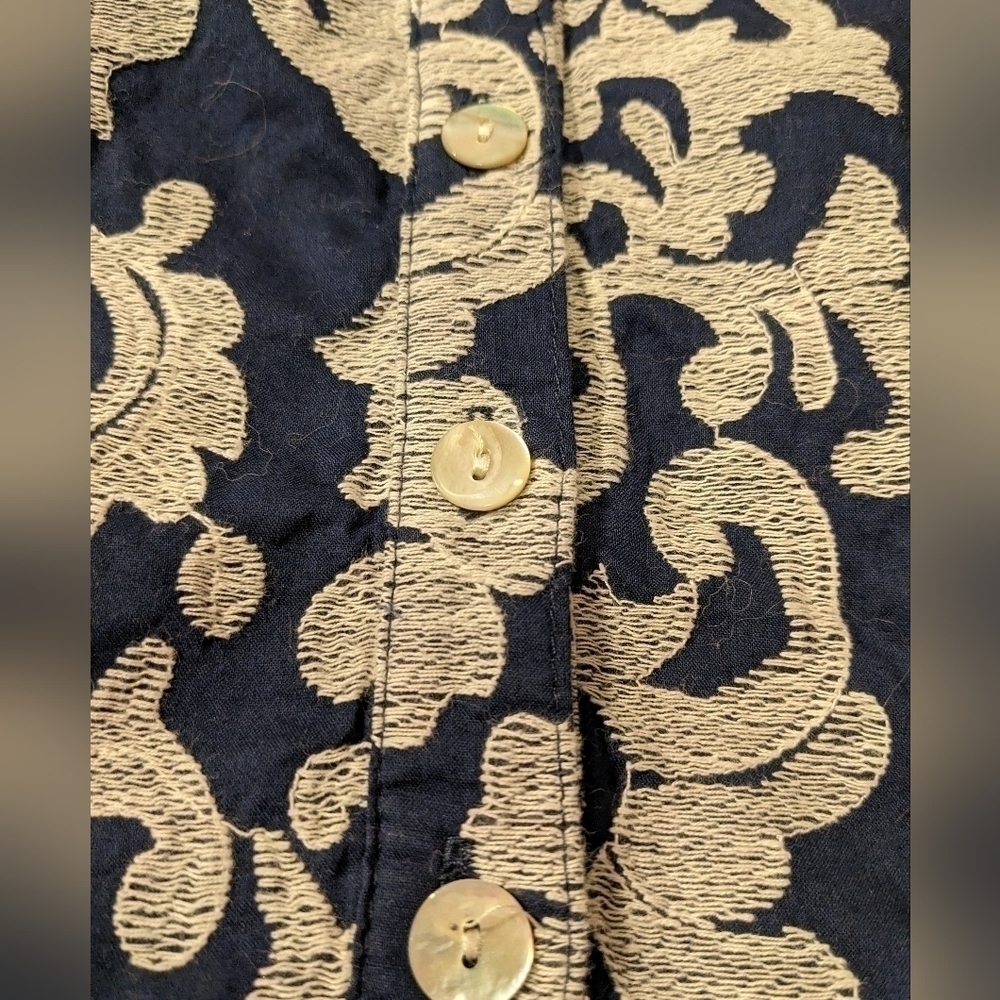 TAYLOR dress size 8, Navy with white stitched pattern. - Picture 8 of 8